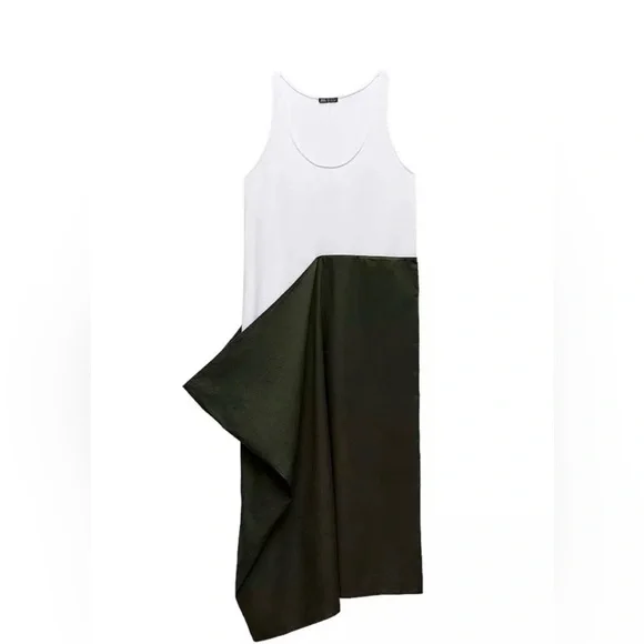 Zara COMBINATION POPLIN DRESS - Picture 3 of 9